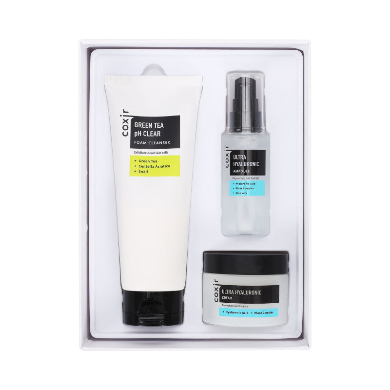 COXIR ULTRA HYALURONIC LINE Coffret hydratant intensif à l'acide hyaluronique, 120 ml + 50 ml + 50 g