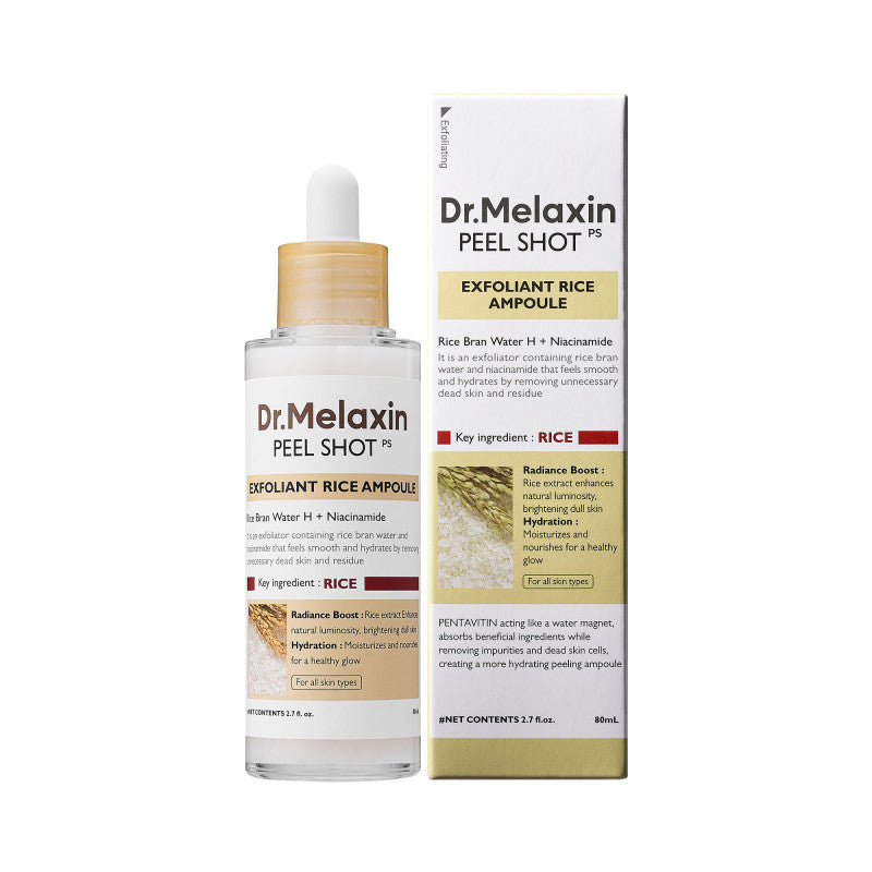 DR.MELAXIN PEEL SHOT LINE Ampoule exfoliante douce à l'extrait de riz blanc 80 ml