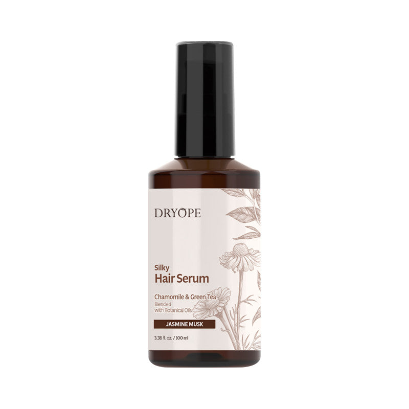 DRYOPE SILKY HAIR Sérum à l'huile végétalien pour cheveux secs et abîmés au parfum de musc et de jasmin 100 ml