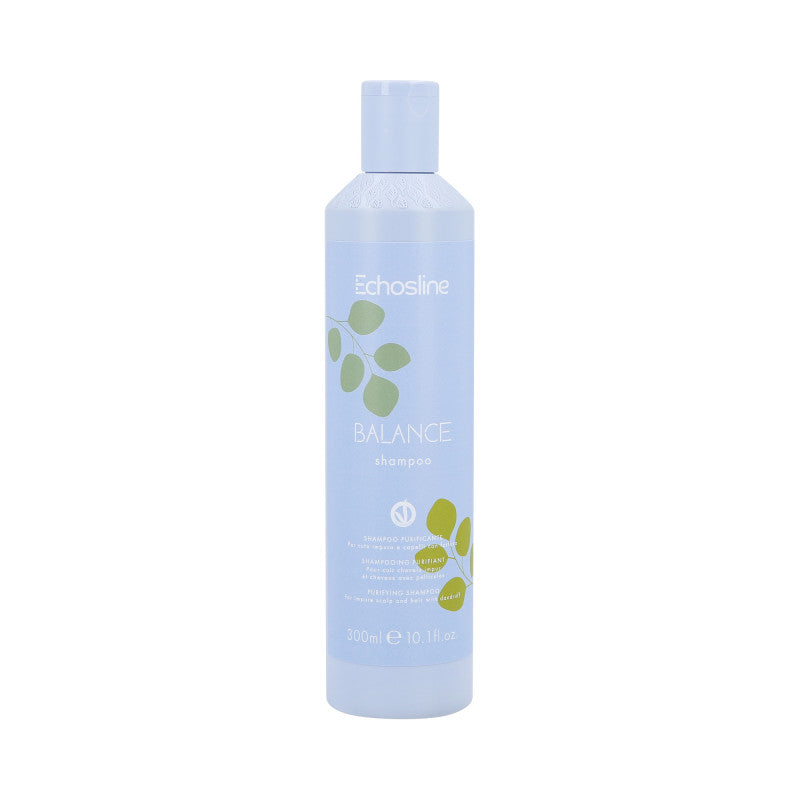 ECHOSLINE BALANCE PURIFICANTE Shampoing nettoyant vegan pour cheveux avec pellicules 300ml