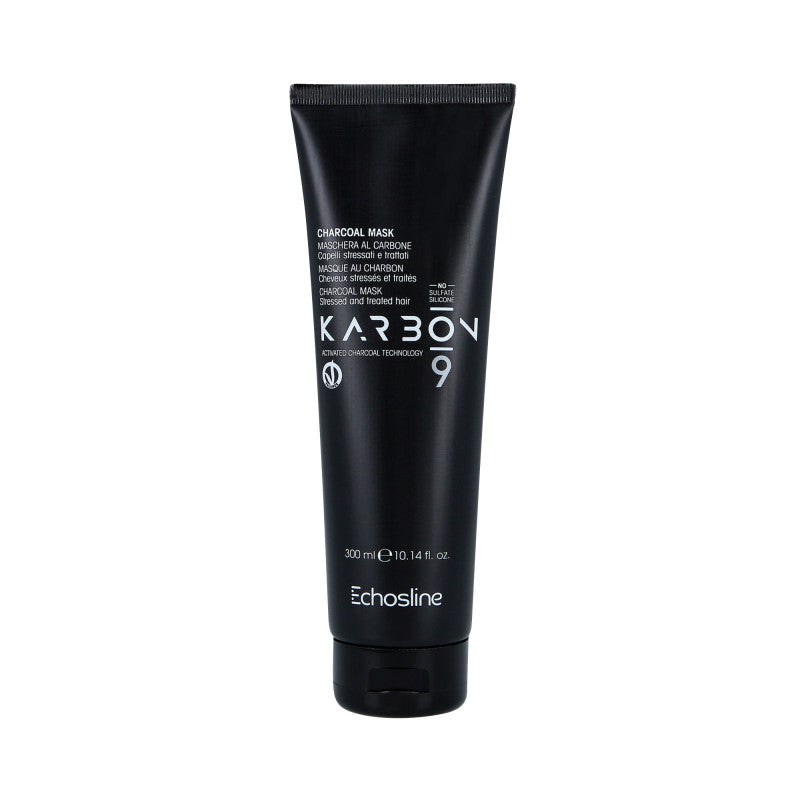 ECHOSLINE KARBON 9 CHARCOAL VEGAN ORGANIC Masque vegan régénérant intensément pour cheveux abîmés 300ml