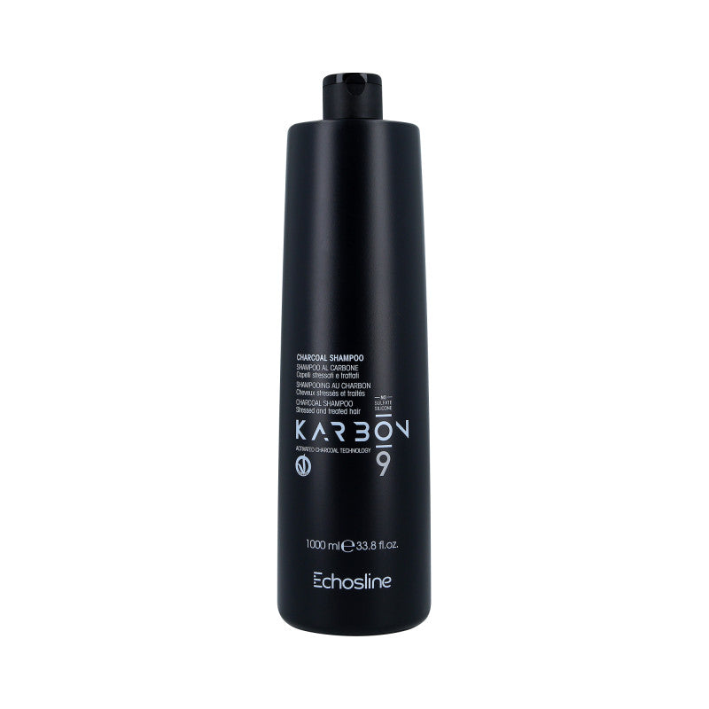 ECHOSLINE KARBON 9 CHARCOAL VEGAN ORGANIC Shampoing régénérant vegan cheveux abîmés 1000ml