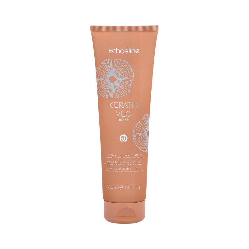 ECHOSLINE KERATIN VEG MASK Masque capillaire restructurant vegan à la kératine 300ml
