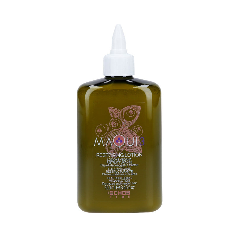 ECHOSLINE MAQUI 3 Lotion restructurante vegan pour cheveux secs et abîmés 250ml