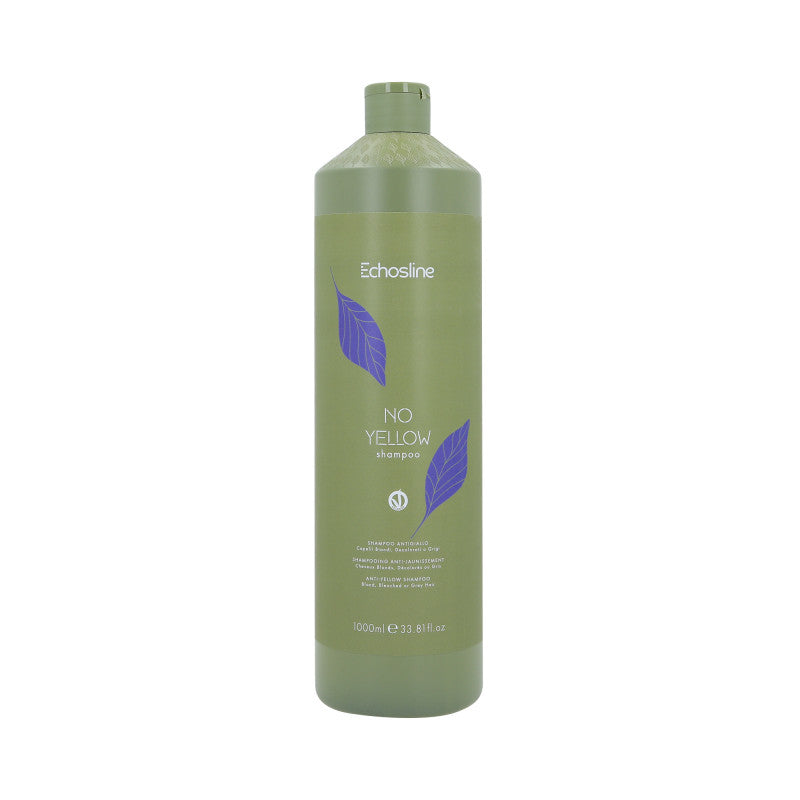 ECHOSLINE NO YELLOW VEGAN Shampoing violet pour cheveux blonds et gris 1000ml