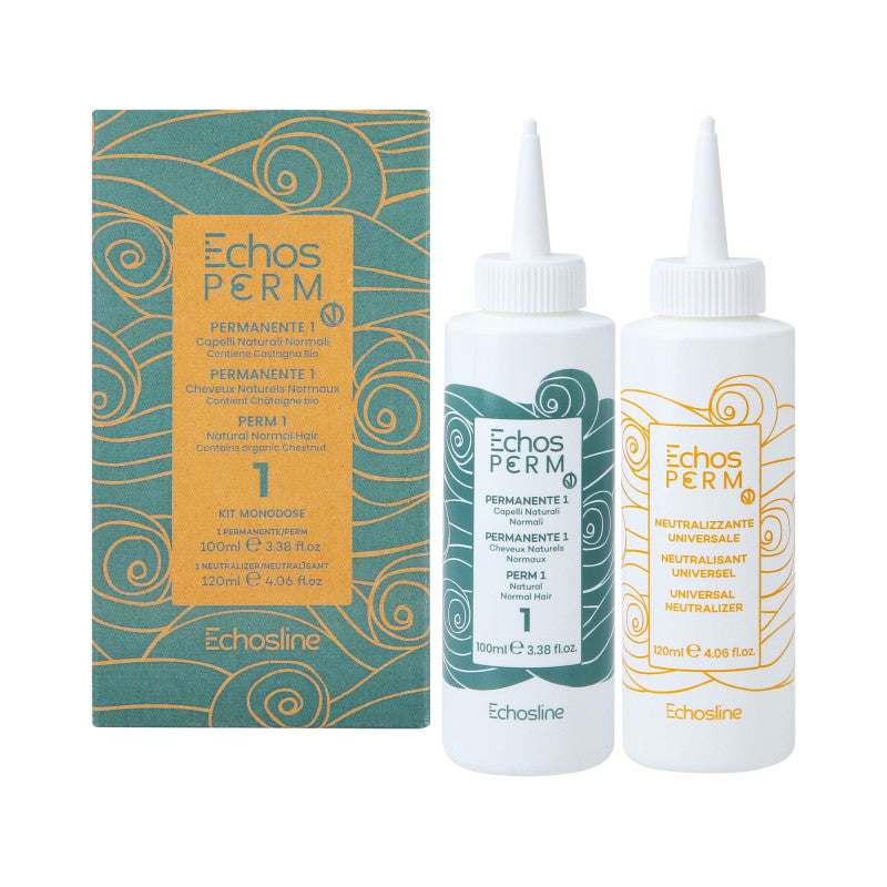 ECHOSLINE PERM Kit permanente P1 Cheveux naturels 100ml+120ml