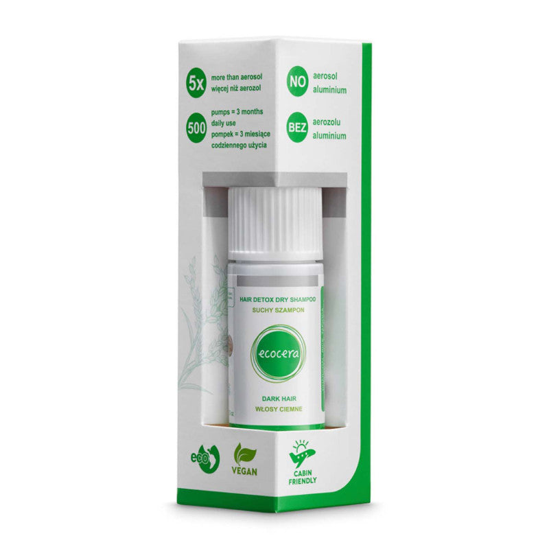 ECOCERA DETOX Shampooing sec pour cheveux foncés 15g