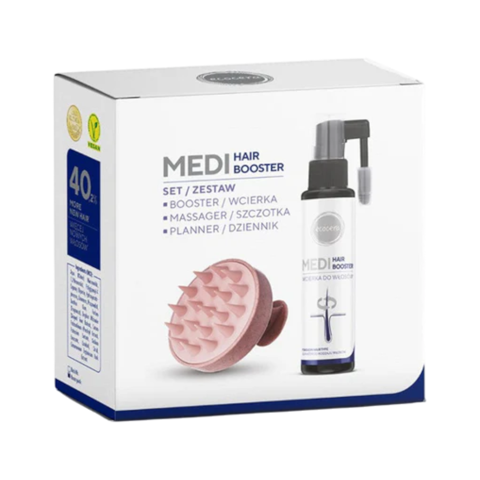 ECOCERA MEDI HAIR BOOSTER Ensemble lotion + brosse