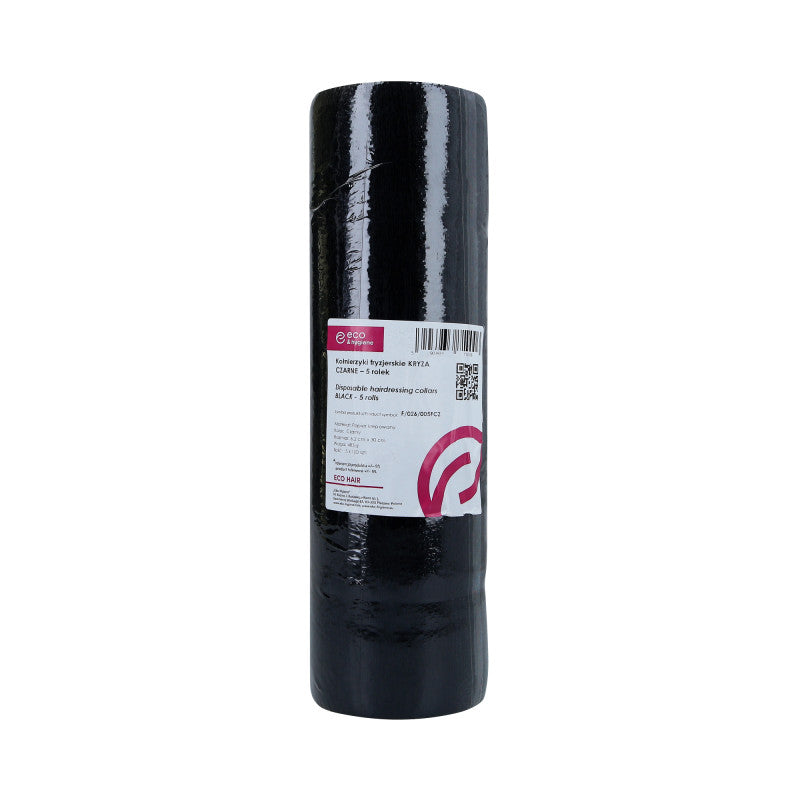 ECO-HYGIENE Colliers de barbier, noir, 5 rouleaux