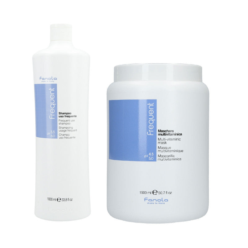 FANOLA FREQUENT Set pour cheveux Shampooing 1000 ml + Masque 1500 ml