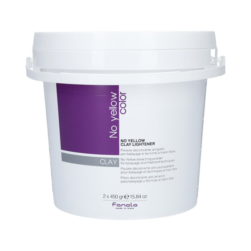 FANOLA NO YELLOW Éclaircissant pour cheveux Clay 2x450g