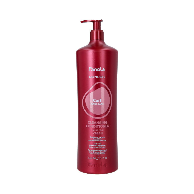 FANOLA WONDER CURL EXTRA CARE Après-shampoing nettoyant végétalien pour cheveux bouclés 1000 ml