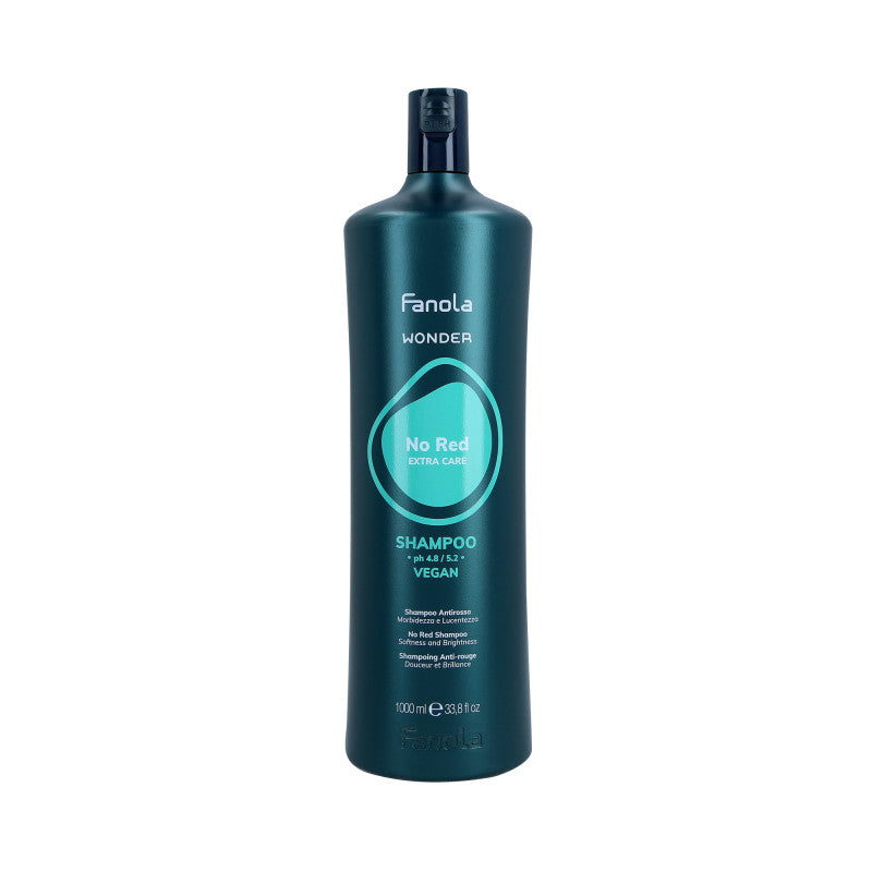 FANOLA WONDER NO RED EXTRA CARE Shampooing neutralisant pour cheveux bruns 1000ml