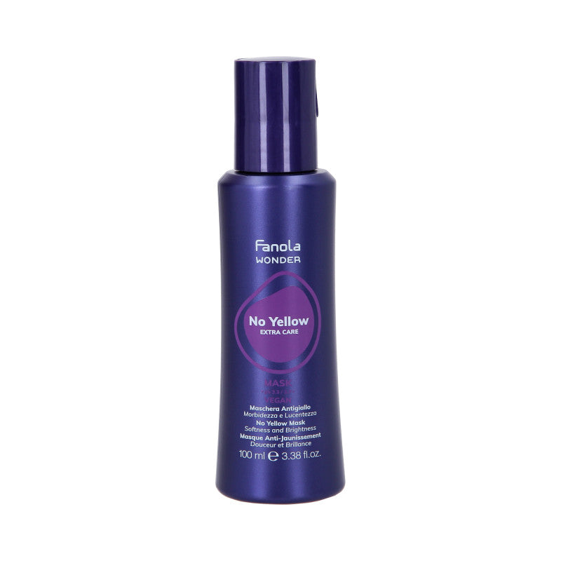 FANOLA WONDER NO YELLOW EXTRA CARE Masque neutralisant vegan pour cheveux blonds 100 ml