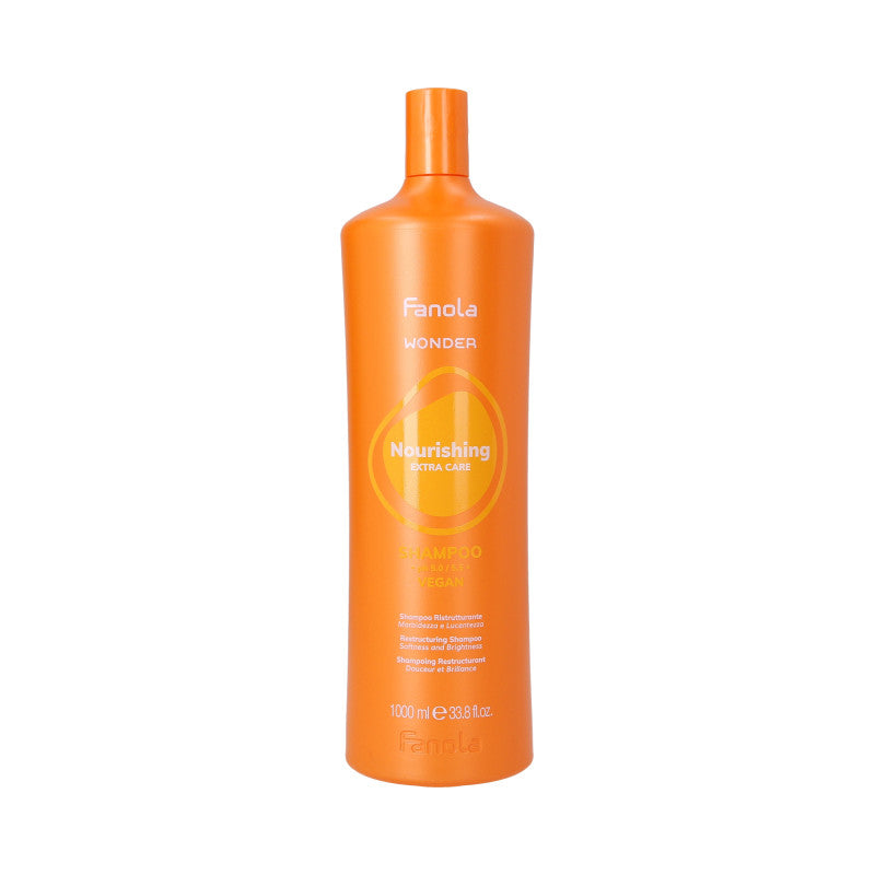 FANOLA WONDER NOURISHING EXTRA CARE Shampoing nourrissant vegan pour cheveux secs et abîmés 1000 ml