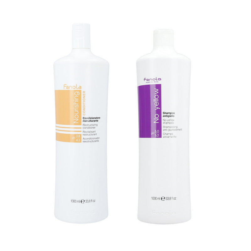 FANOLA Coffret pour cheveux secs et décolorés shampooing 1000ml + revitalisant 1000ml