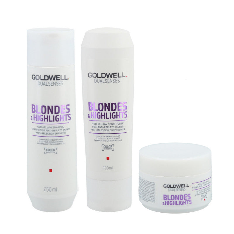 GOLDWELL DUALSENSES BLONDES & HIGHLIGHTS Shampooing 250ml + Conditionneur 200ml + Masque 200ml