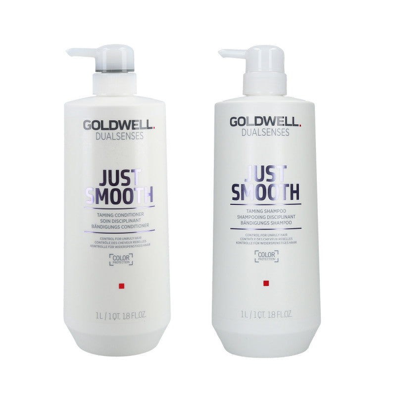 GOLDWELL DUALSENSES JUST SMOOTH Set shampooing 1000ml + revitalisant 1000ml