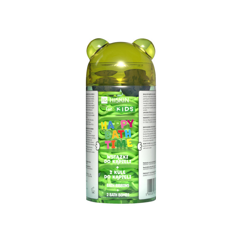 HISKIN FOR KIDS HAPPY BATH TIME Rubans de bain + 2 bombes de bain Teddy Bear pour enfants