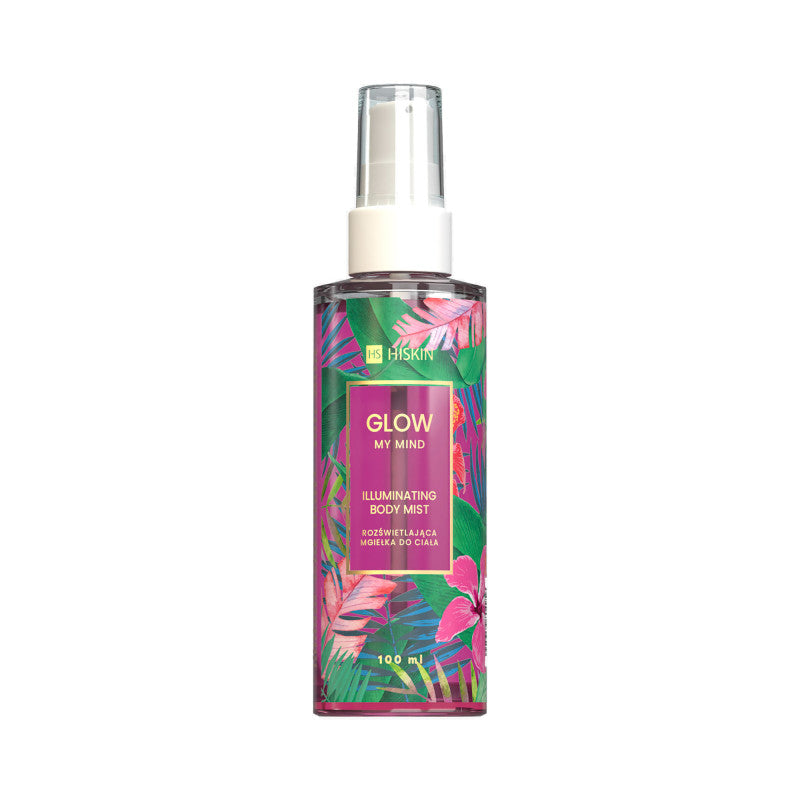 HISKIN GLOW MY MIND Brume corporelle illuminatrice aux particules Rose 100 ml