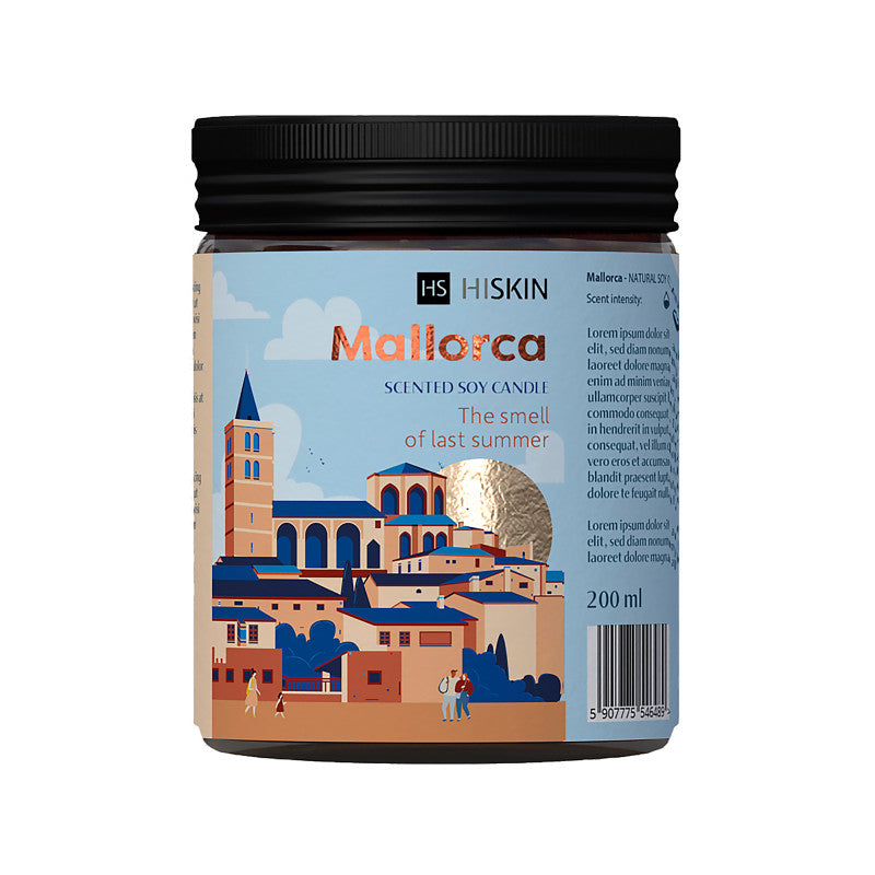 HISKIN HOME BON VOYAGE Bougie de soja Mallorca 200 ml