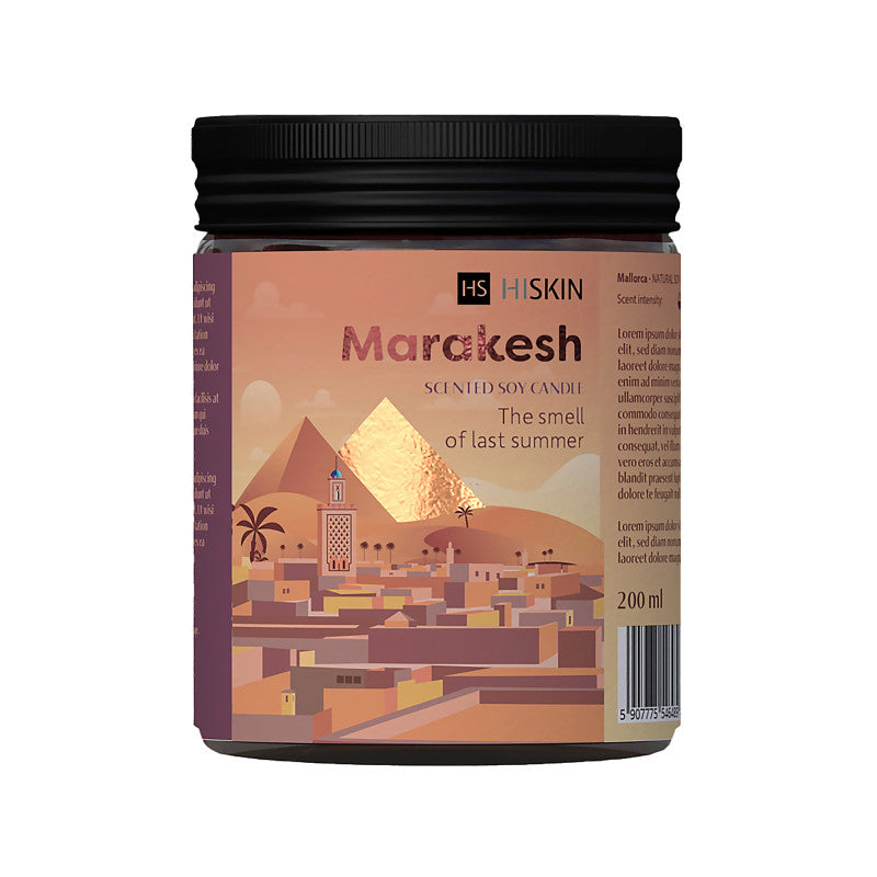 HISKIN HOME BON VOYAGE Bougie au soja Marrakech 200 ml