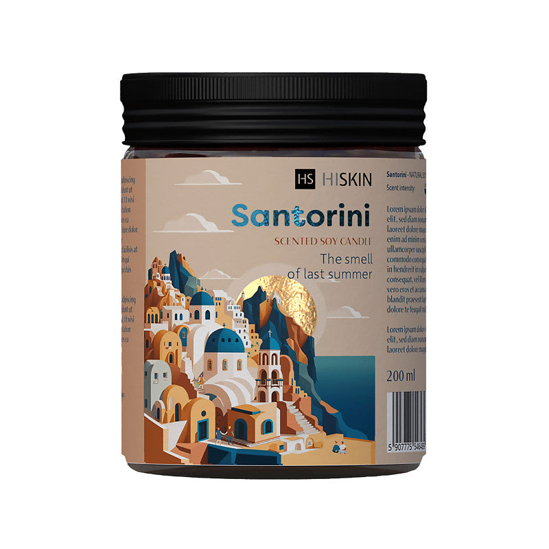 HISKIN HOME BON VOYAGE Bougie de soja Santorin 200 ml