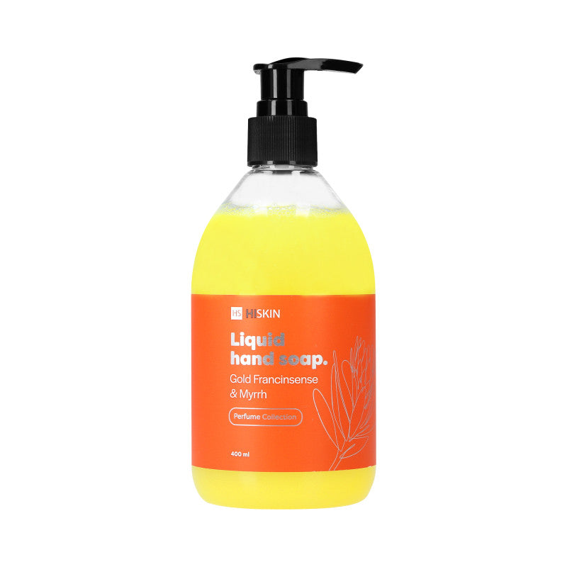 HISKIN HOME PARFUME COLLECTION Savon pour les mains Or Francinsens & Myrrhe 400 ml