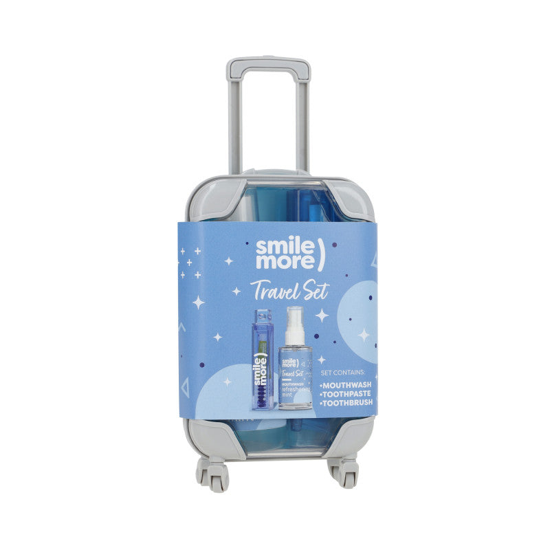 HISKIN MINI Coffret de voyage dentaire Valise de vacances en coffret pour l'hygiène bucco-dentaire en voyage 30 ml + 60 ml