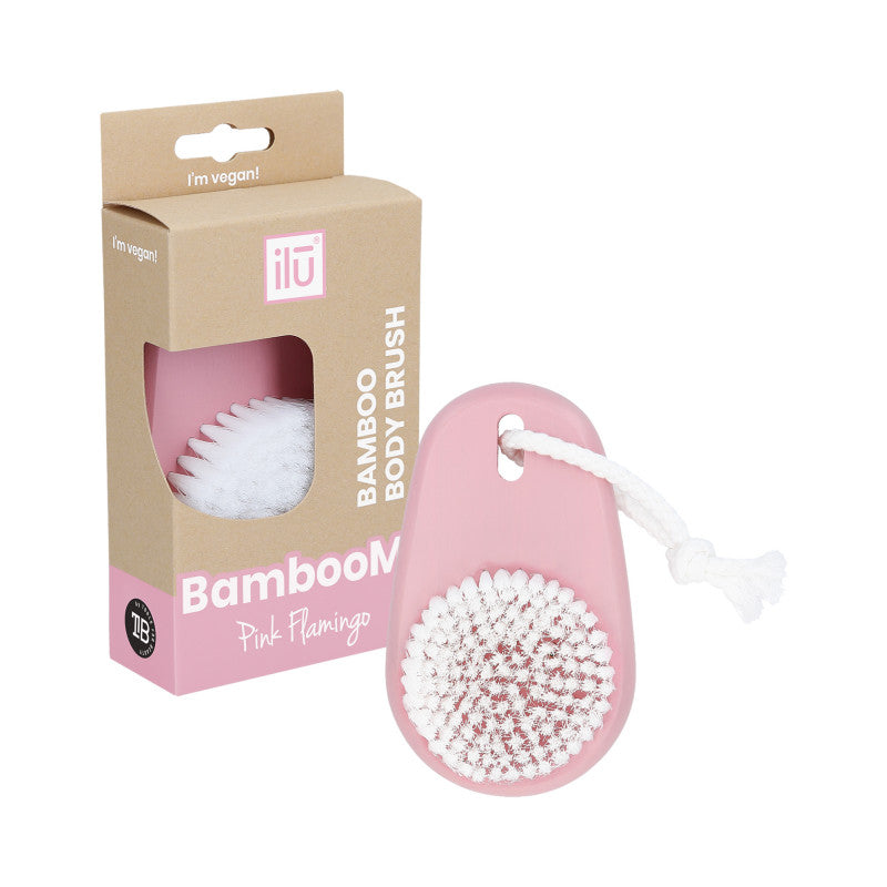 ilū BambooM! Brosse pour le corps, Flamant Rose
