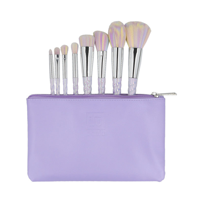 ilū basic Set de 8 pinceaux à maquillage + pochette, Licorne, Pastel