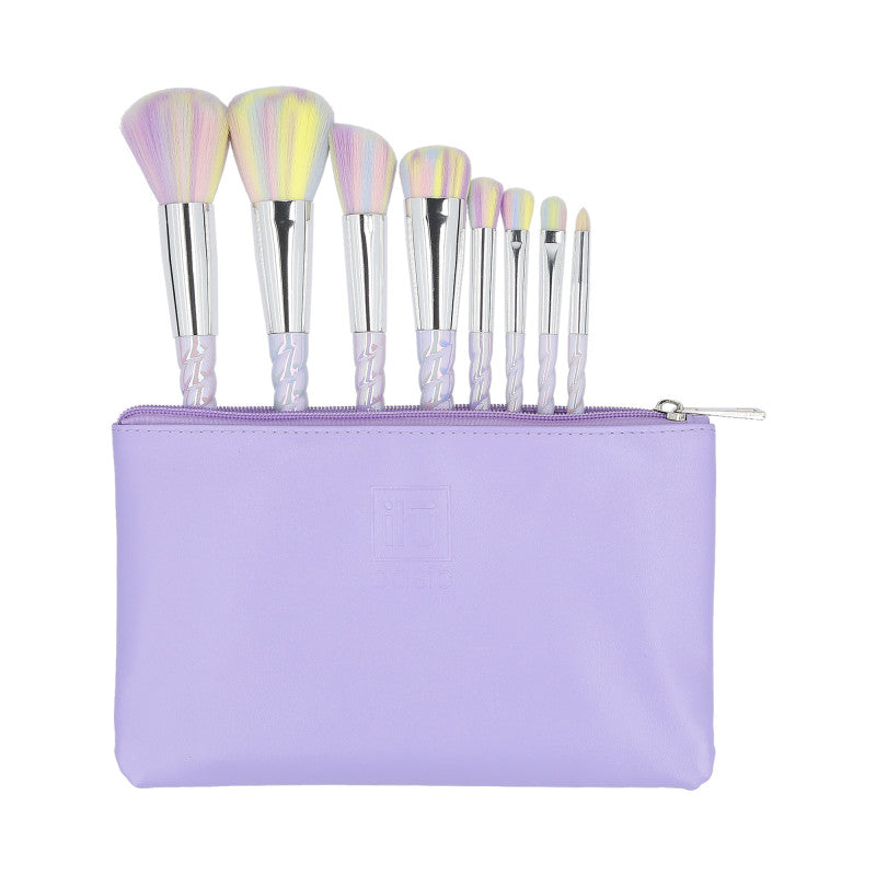 ilū basic Set de 8 pinceaux à maquillage + pochette, Licorne