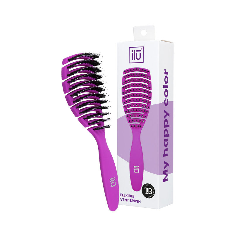 ilū My Happy Color Brosse A Cheveux Démêlante Ventilée, Violette