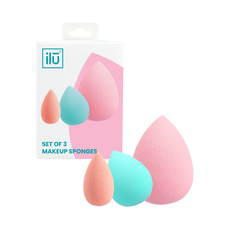 ilū Eponge à Maquillage Set de 3