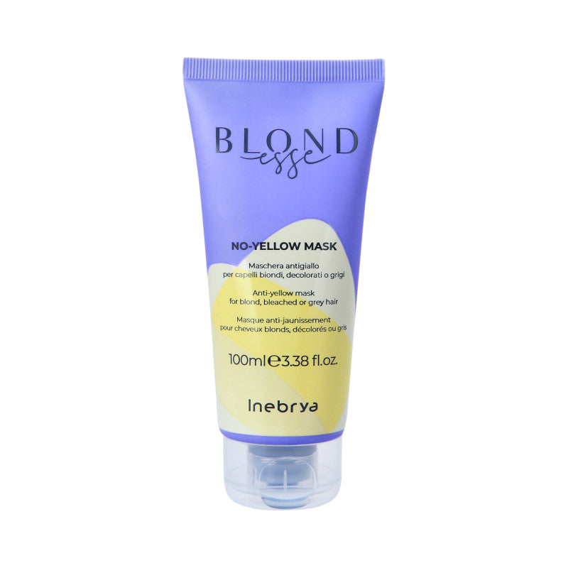 INEBRYA BLONDESSE NO YELLOW Masque pour cheveux blonds, décolorés et gris 100 ml