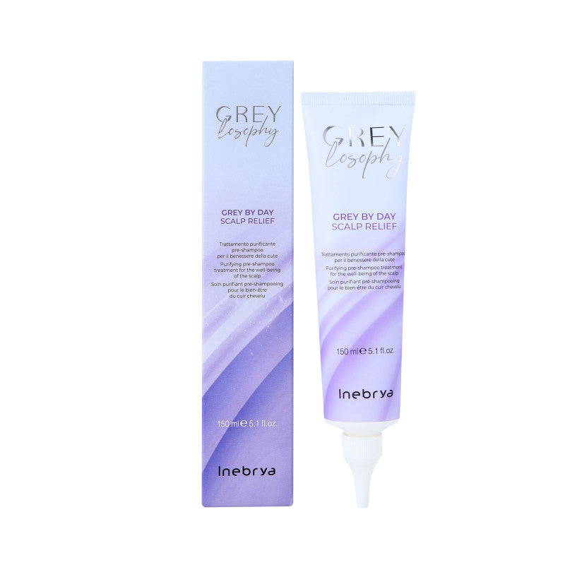 INEBRYA GREYLOSOPHY GREY BY DAY Soin nettoyant du cuir chevelu avant shampoing 150ml