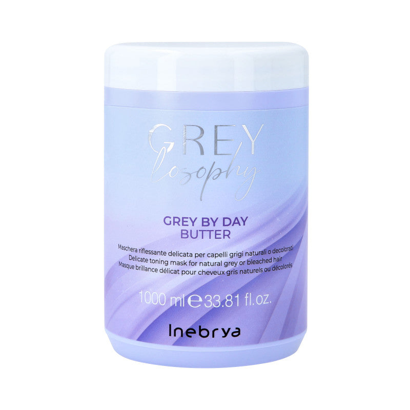 INEBRYA GREYLOSOPHY GREY BY DAY Masque éclairant pour cheveux gris et décolorés 1000ml