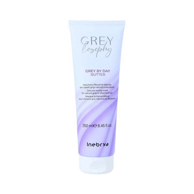 INEBRYA GREYLOSOPHY GREY BY DAY Masque éclairant pour cheveux gris et décolorés 250ml