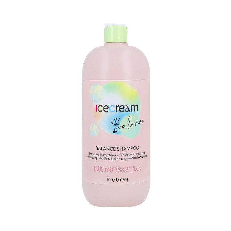 INEBRYA ICE CREAM Shampooing nettoyant pour cuir chevelu et cheveux gras 1000ml