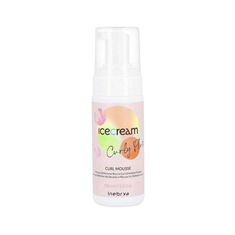 INEBRYA ICE CREAM CURLY PLUS Mousse pour cheveux bouclés définissant les boucles Curl One 150ml