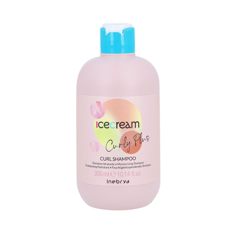 INEBRYA ICE CREAM CURLY PLUS Szampon do włosów kręconych i po zabiegu trwałej ondulacji 300ml