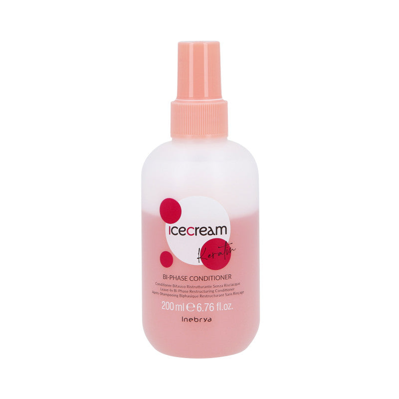 INEBRYA ICE CREAM KERATIN Bi-PHASE Spray conditionneur biphasé à la kératine 200ml