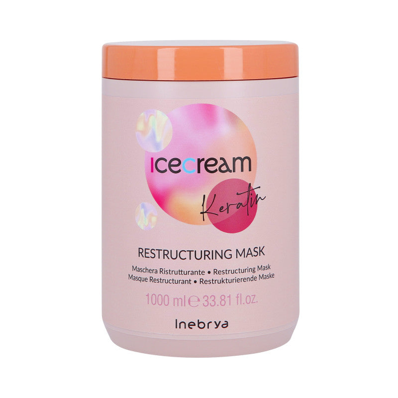INEBRYA ICE CREAM RESTRUCTURANT Masque capillaire à la kératine 1000ml