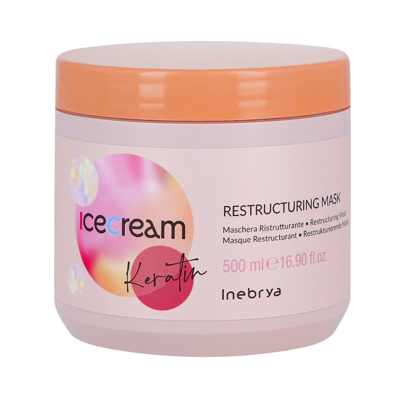 INEBRYA ICE CREAM RESTRUCTURANT Masque capillaire à la kératine 500ml