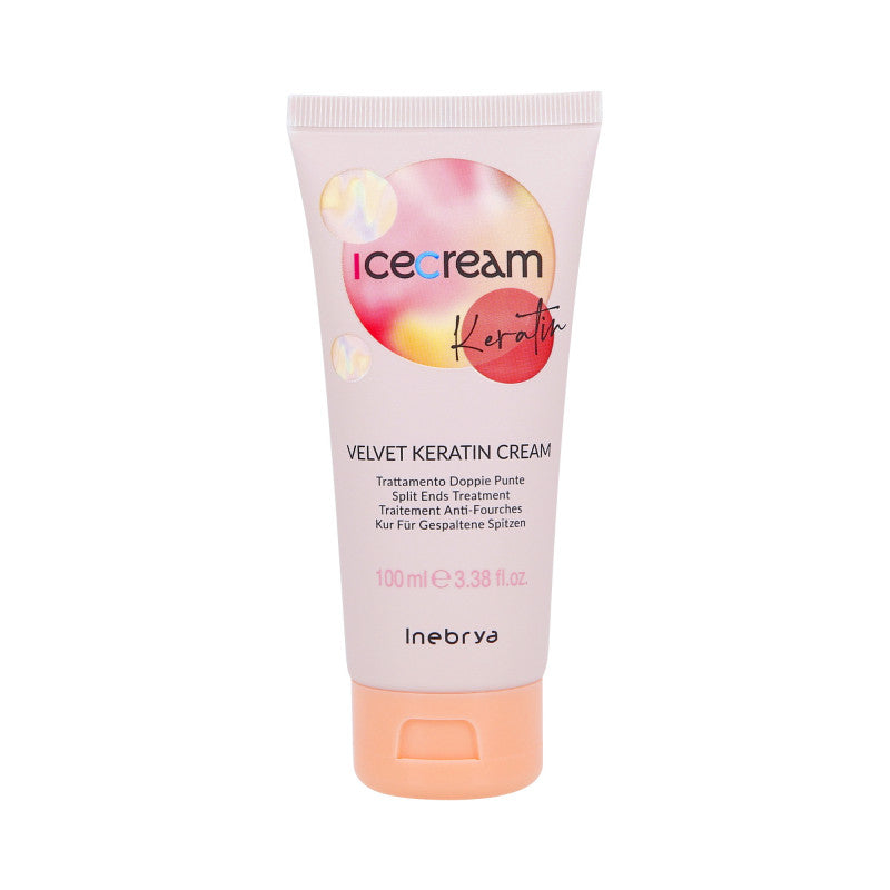 INEBRYA ICE CREAM VELVET KERATIN Crème régénérante pour pointes fourchues 100ml