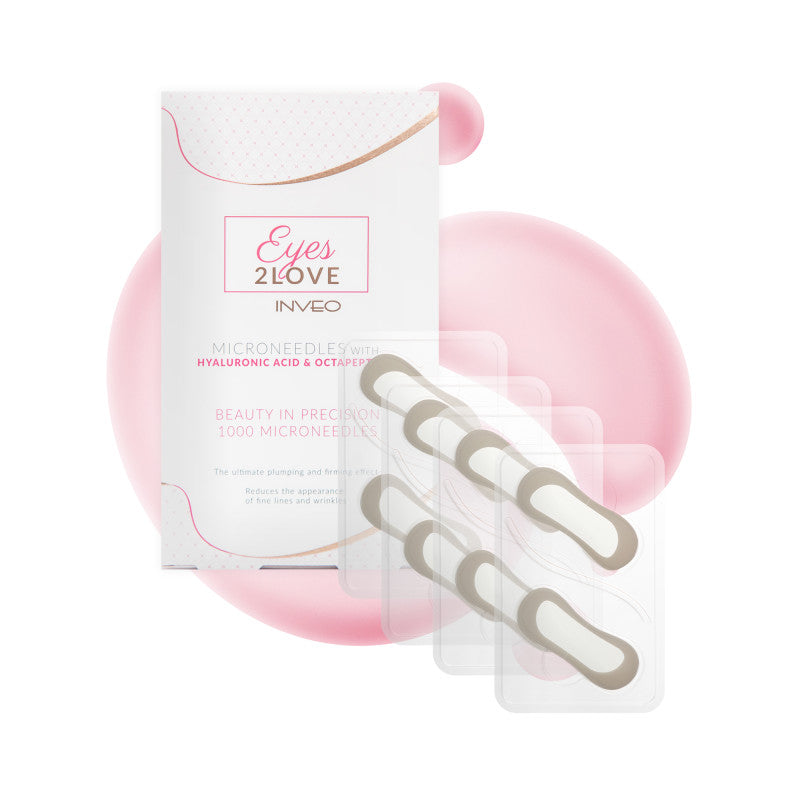 INVEO EYES2LOVE Patchs oculaires avec micro-aiguilles d'acide hyaluronique et d'octopeptides, 4 paires