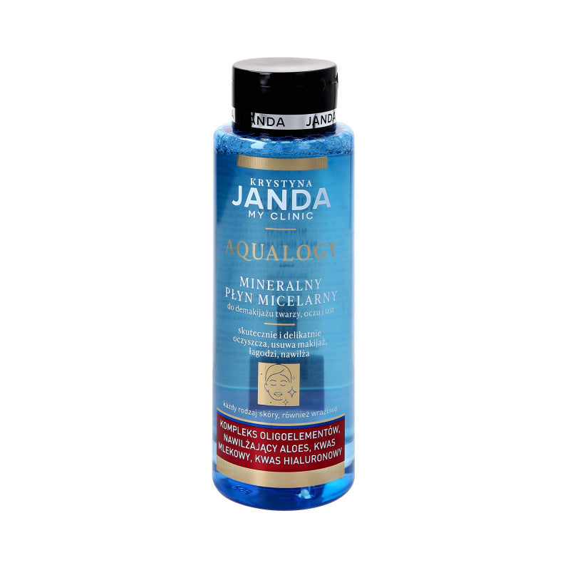 JANDA MY CLINIC AQUALOGY Fluide micellaire minéral pour le démaquillage du visage, des yeux et des lèvres 400ml