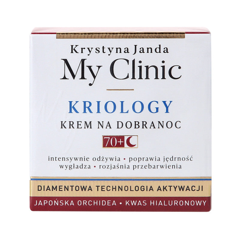 JANDA MY CLINIC KRIOLOGY Crème nourrissante pour une bonne soirée 70+ 50ml