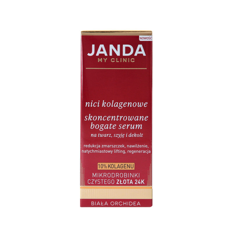 JANDA MY CLINIC Sérum concentré et riche en fils de collagène pour le visage, le cou et le décolleté 30 ml