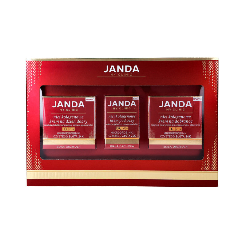 JANDA Coffret, crème bon matin 50 ml + crème bonne nuit 50 ml + crème contour des yeux 15 ml pour femmes de 70 ans et plus